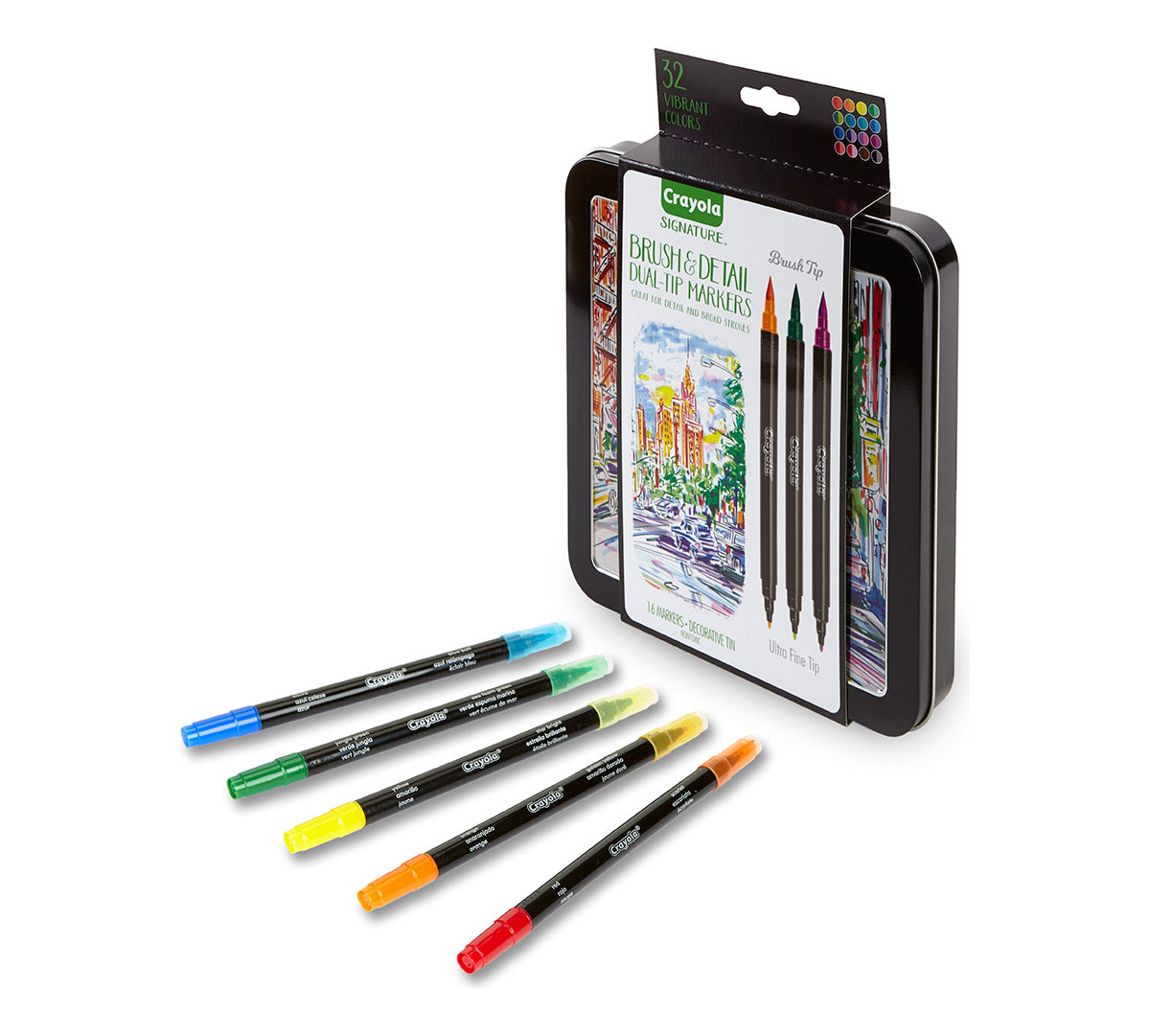 Signature Brush &amp; Detail Dual Ended Markers 16 Count
