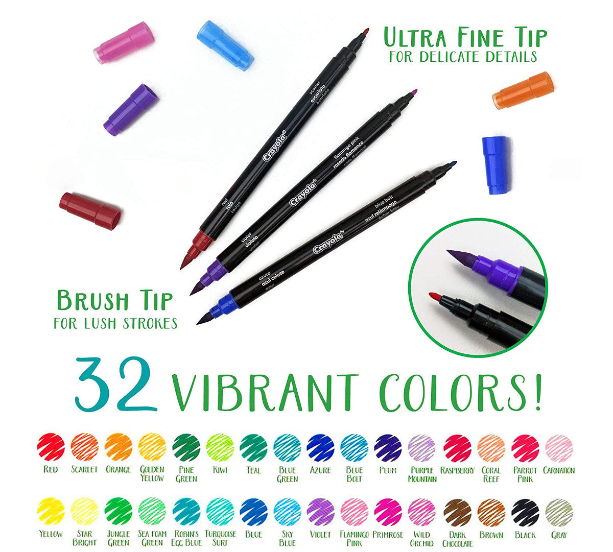 Signature Brush &amp; Detail Dual Ended Markers 16 Count
