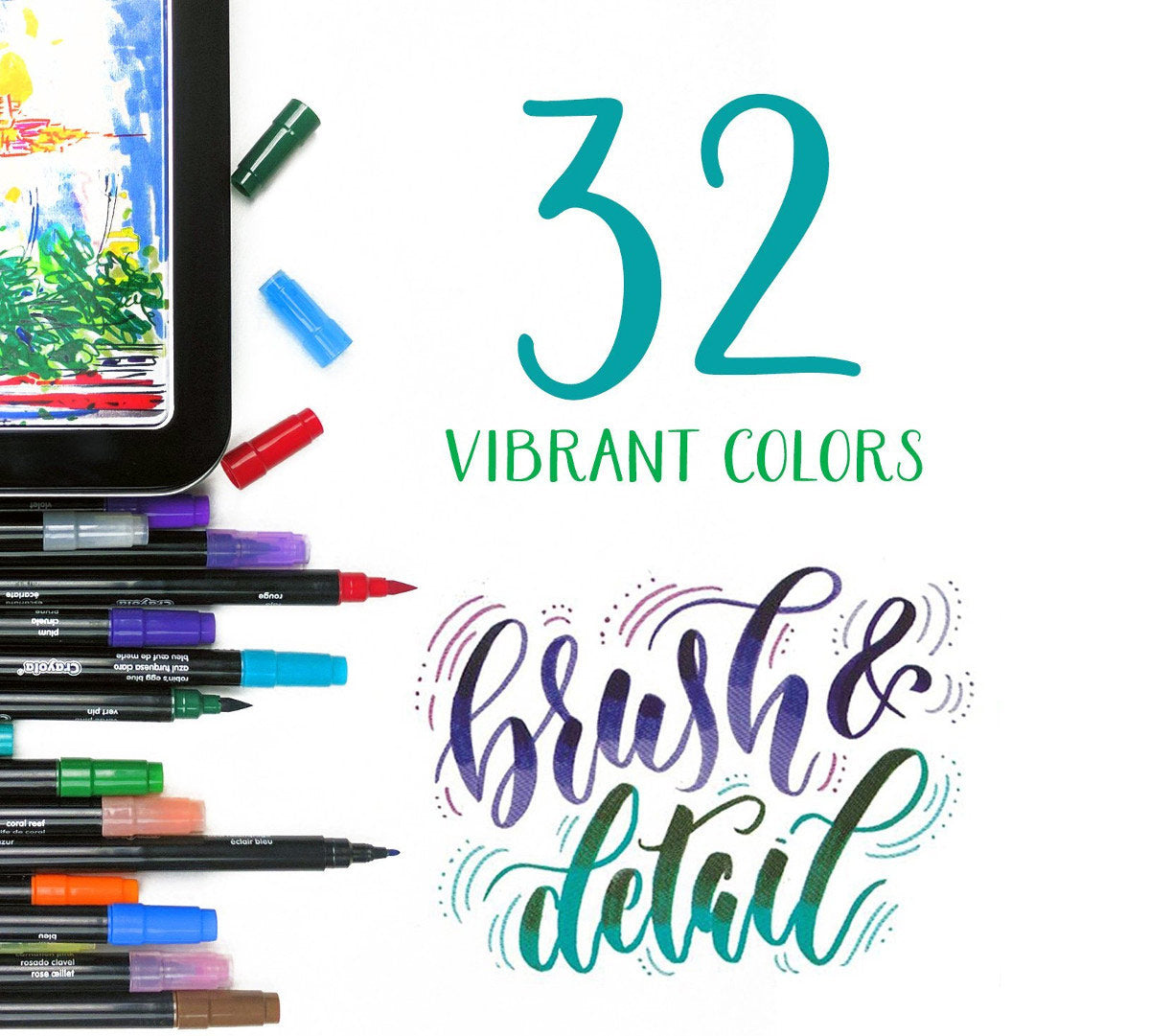 Signature Brush &amp; Detail Dual Ended Markers 16 Count