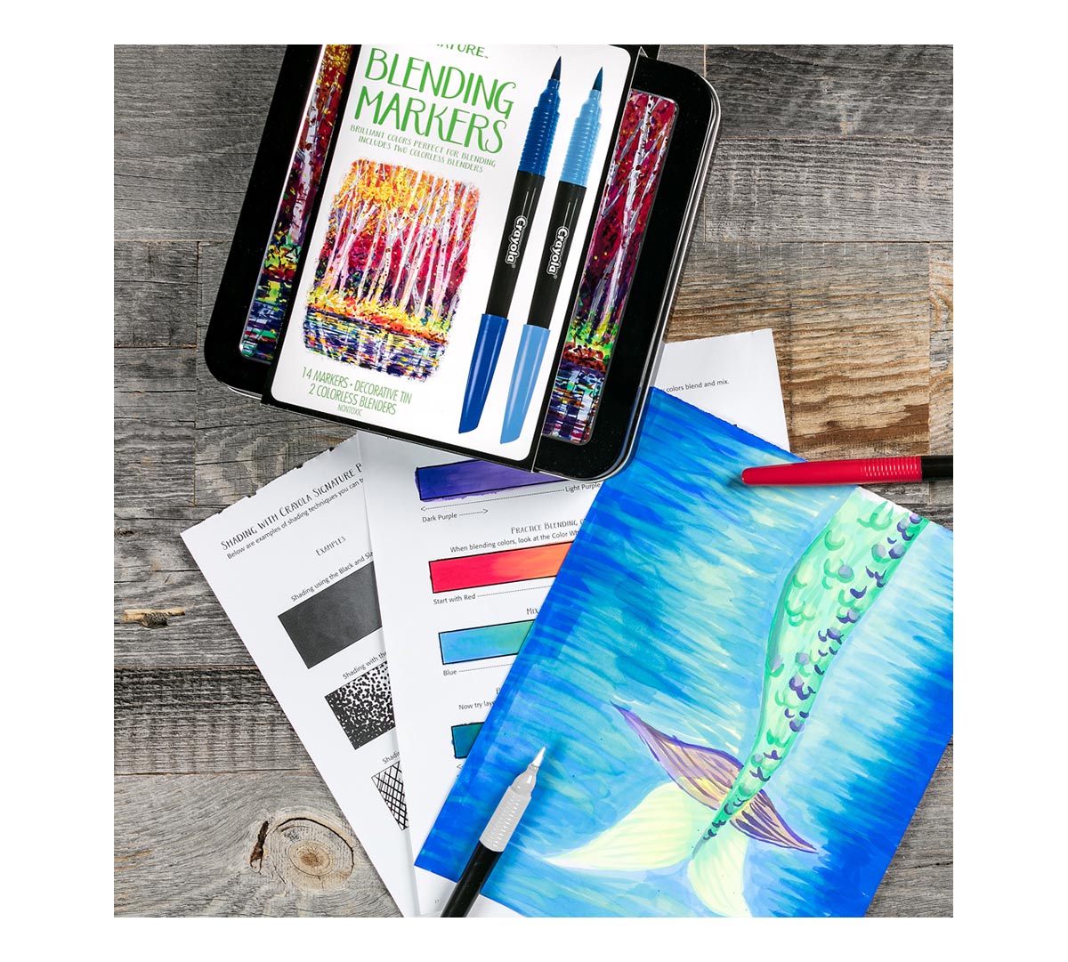 Signature Blending Markers with Tin 16 Count