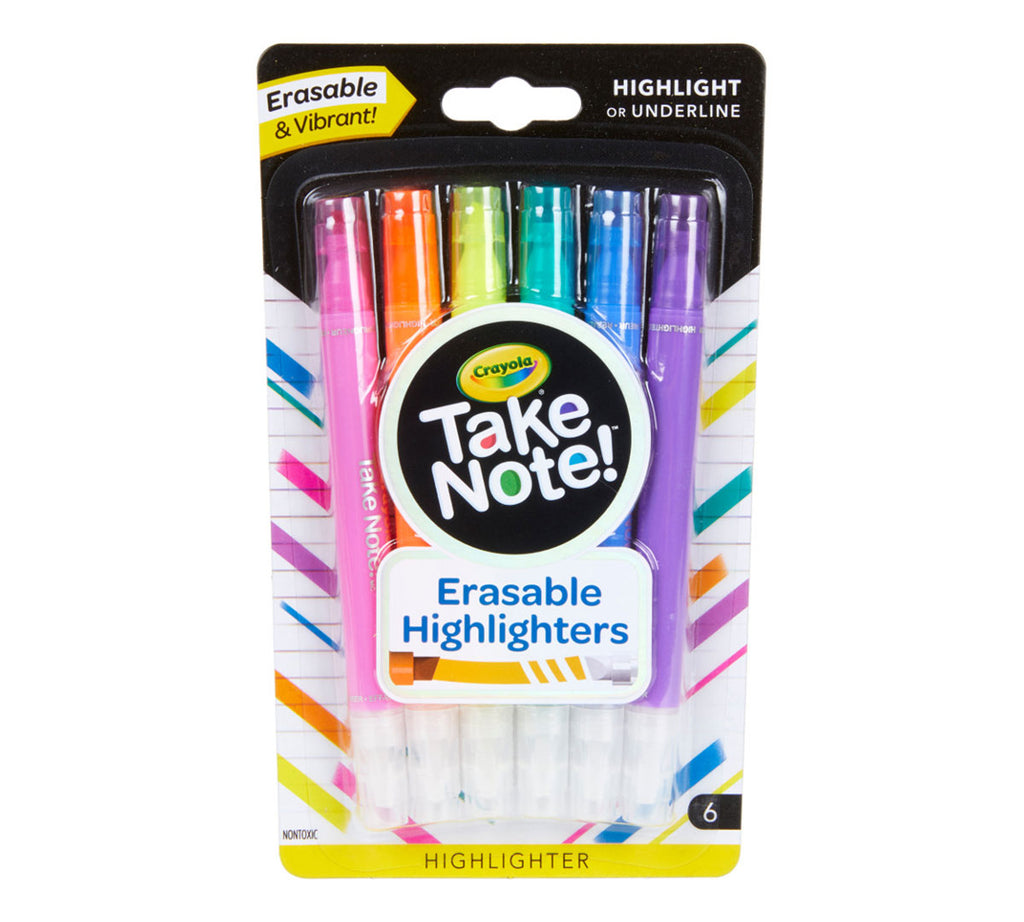 Take Note Erasable Highlighters 6 Count