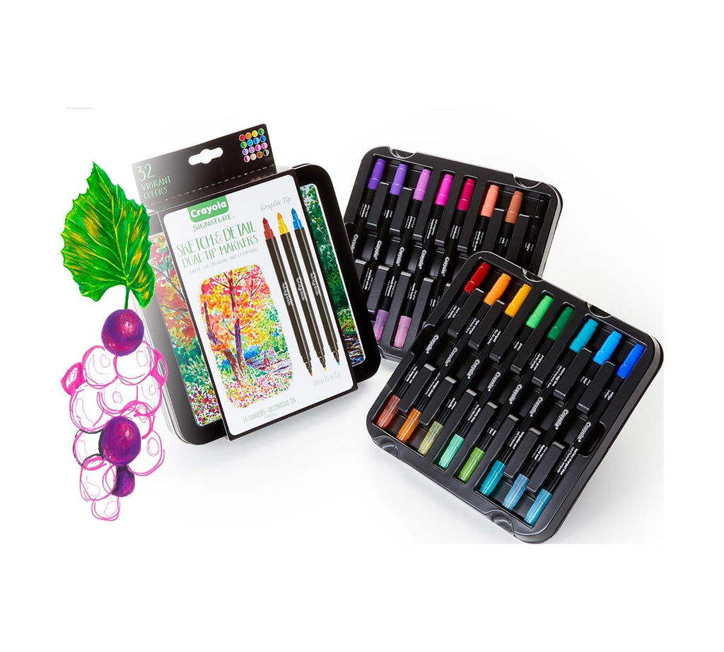 Signature Sketch &amp; Detail Dual Ended Markers 16 Count