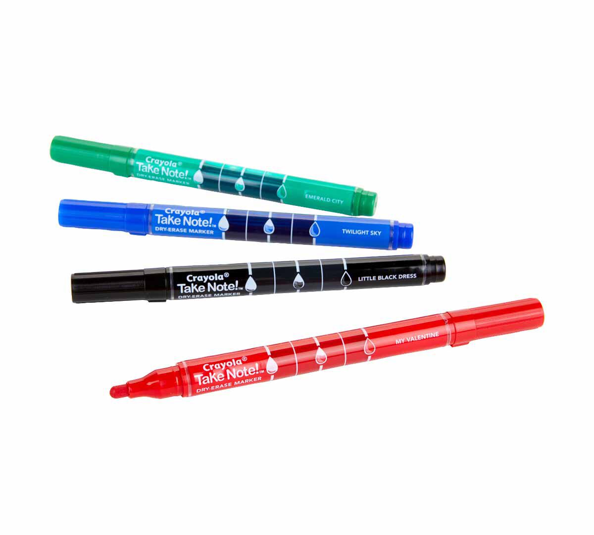 Take Note Low Odor Dry Erase Markers Fine Tip 4 Count