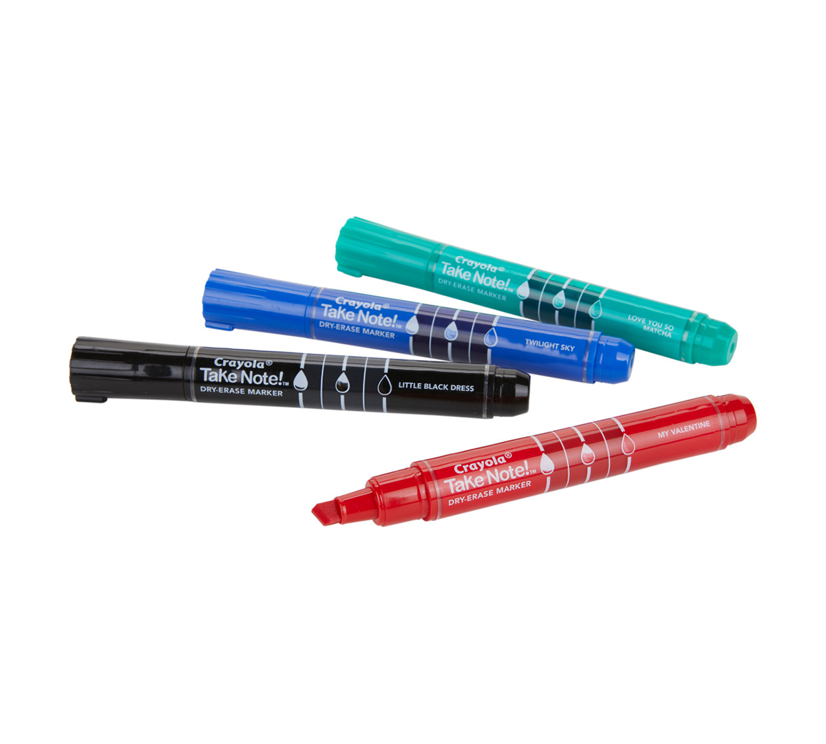 Take Note Dry Erase Markers Chisel Tip 4 Count