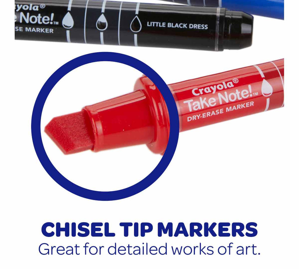 Take Note Dry Erase Markers Chisel Tip 12 Count