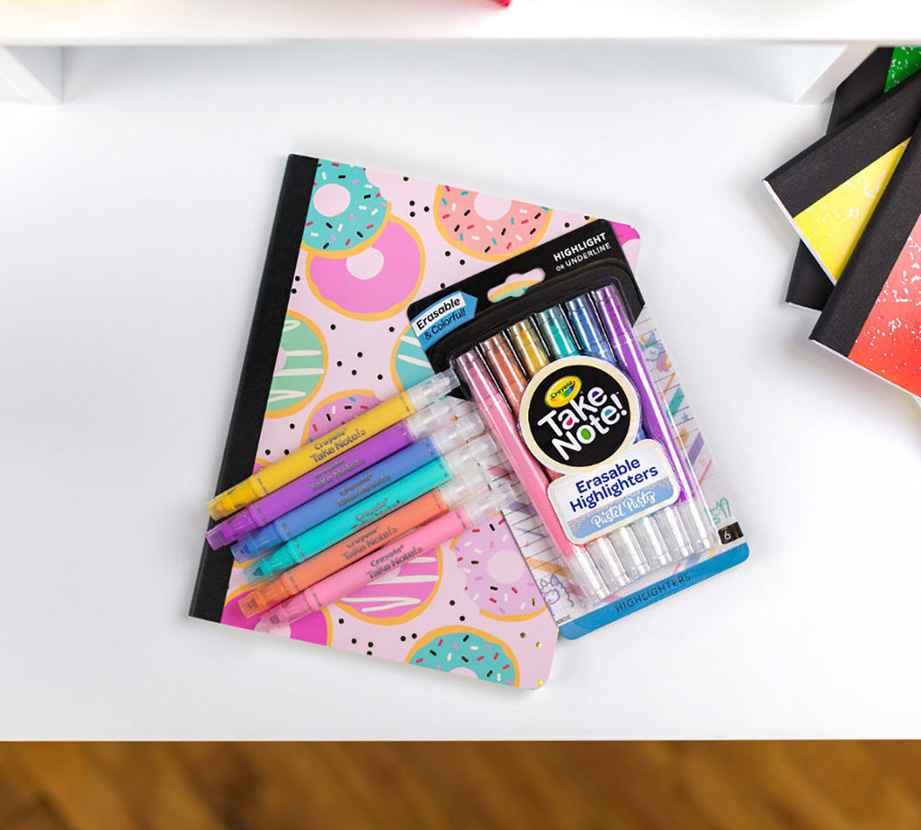 Take Note Erasable Highlighters Pastel 6 Count