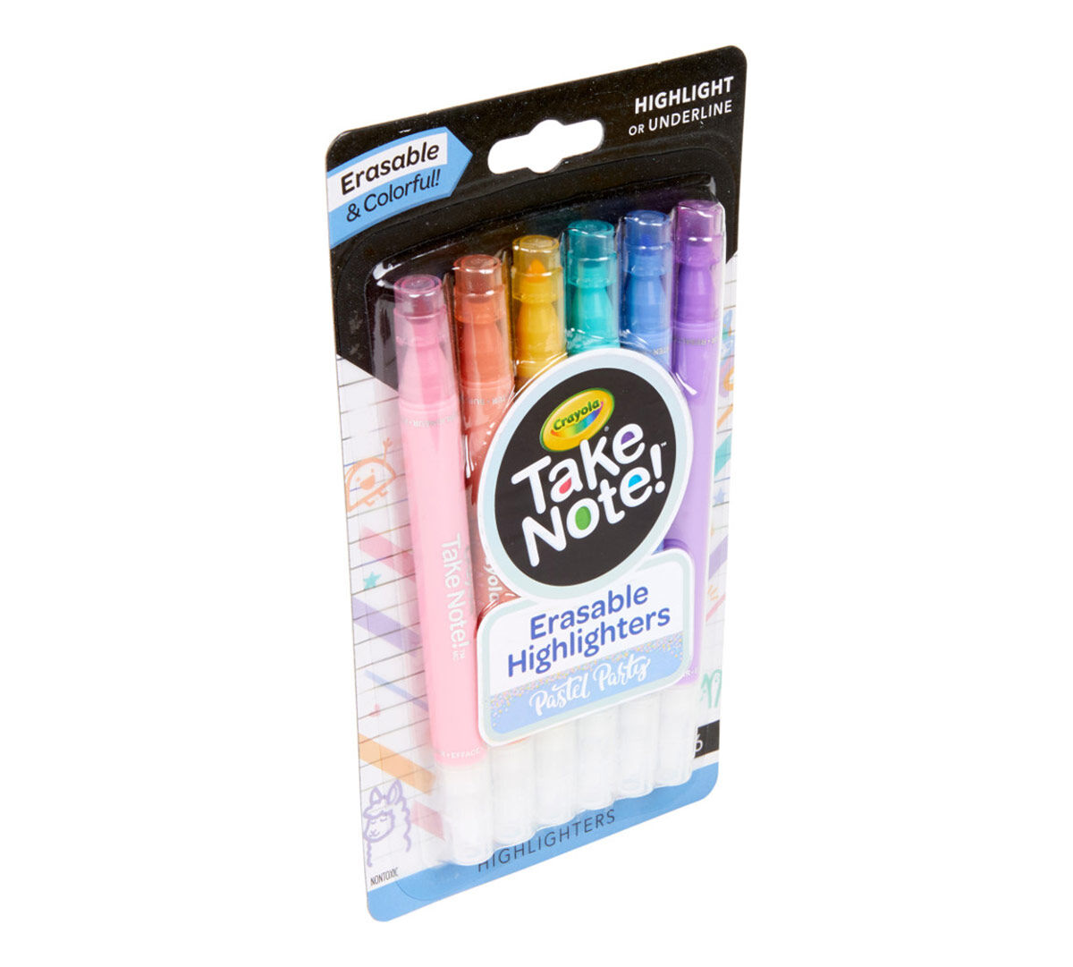 Take Note Erasable Highlighters Pastel 6 Count