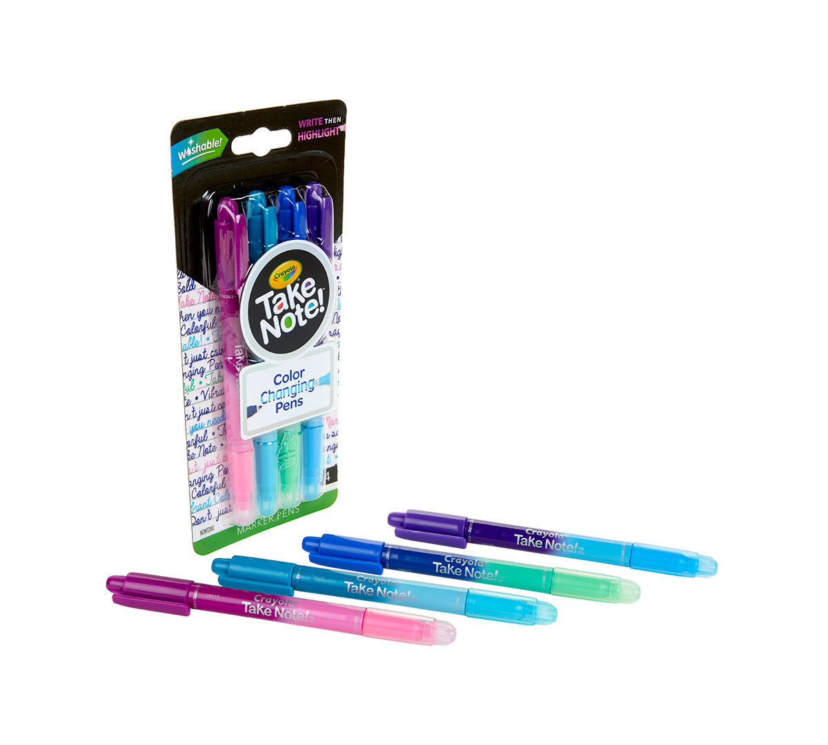 Take Note Dual Ended Color Changing Pens 4 Count