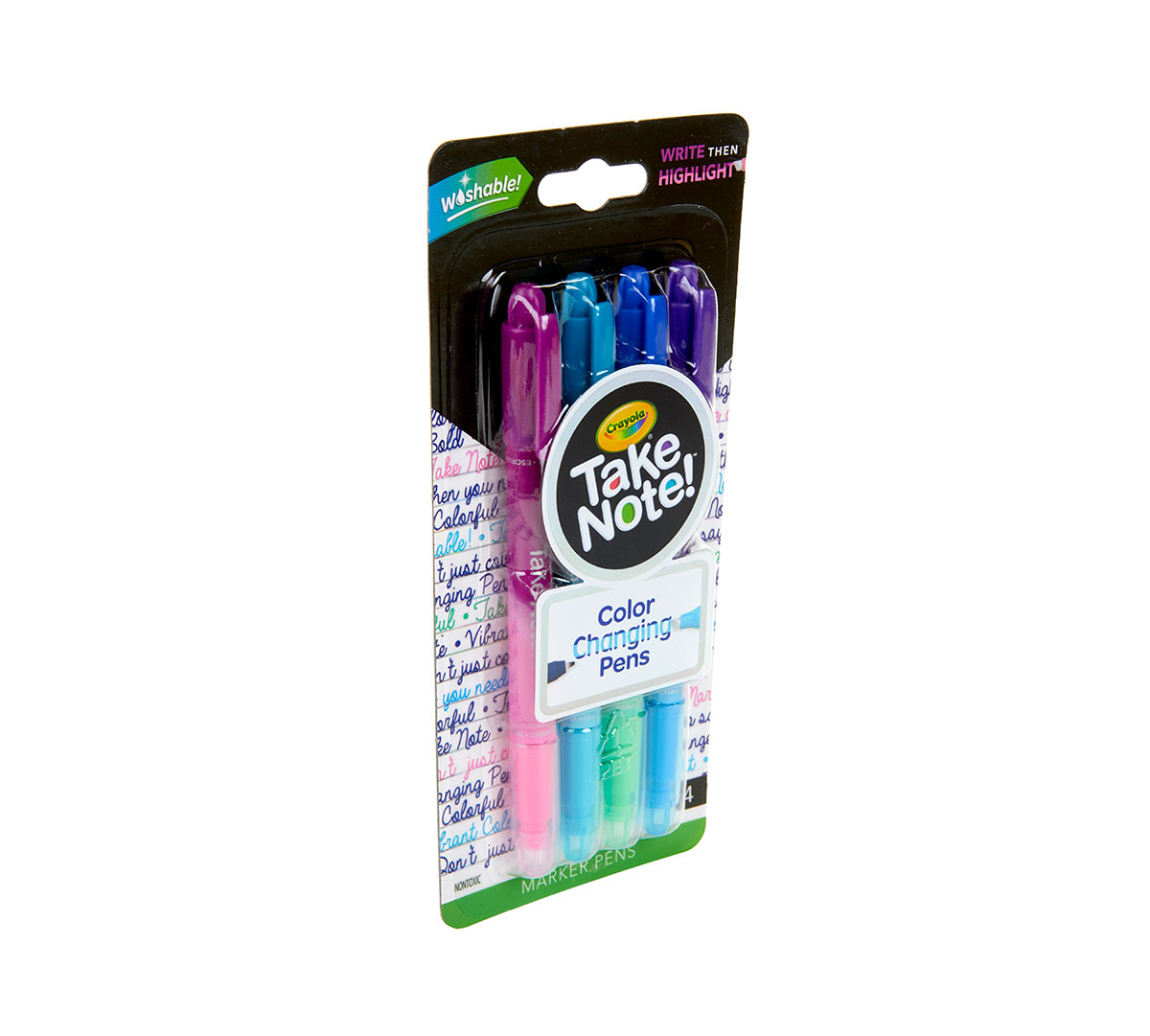 Take Note Dual Ended Color Changing Pens 4 Count