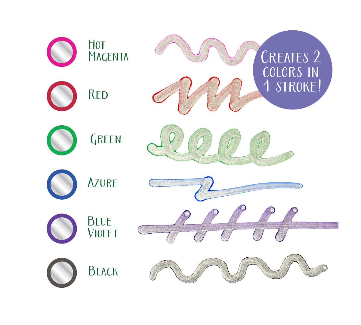 Signature Metallic Outline Paint Markers 6 Count