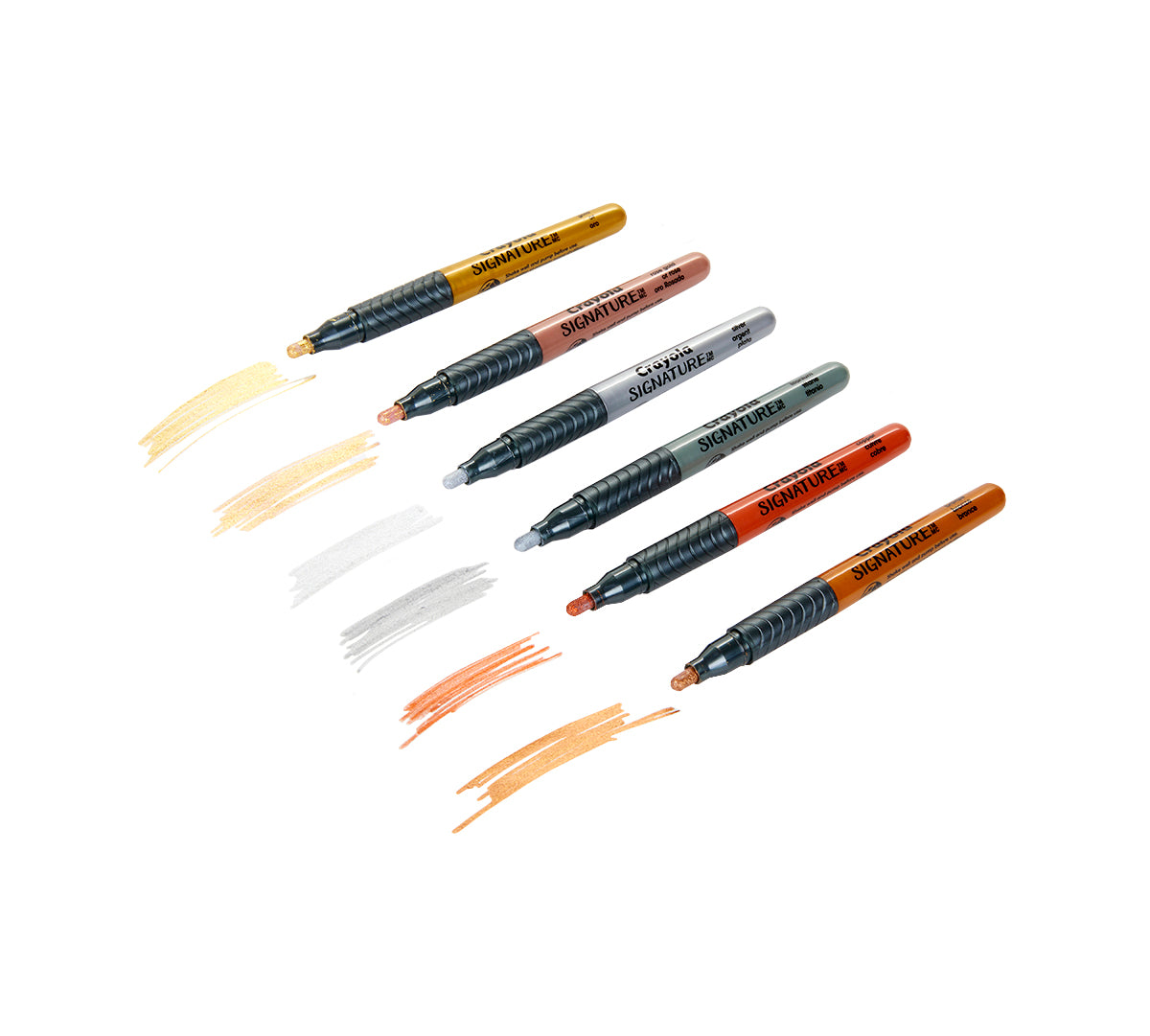 Signature Metallic Permanent Markers 6 Count