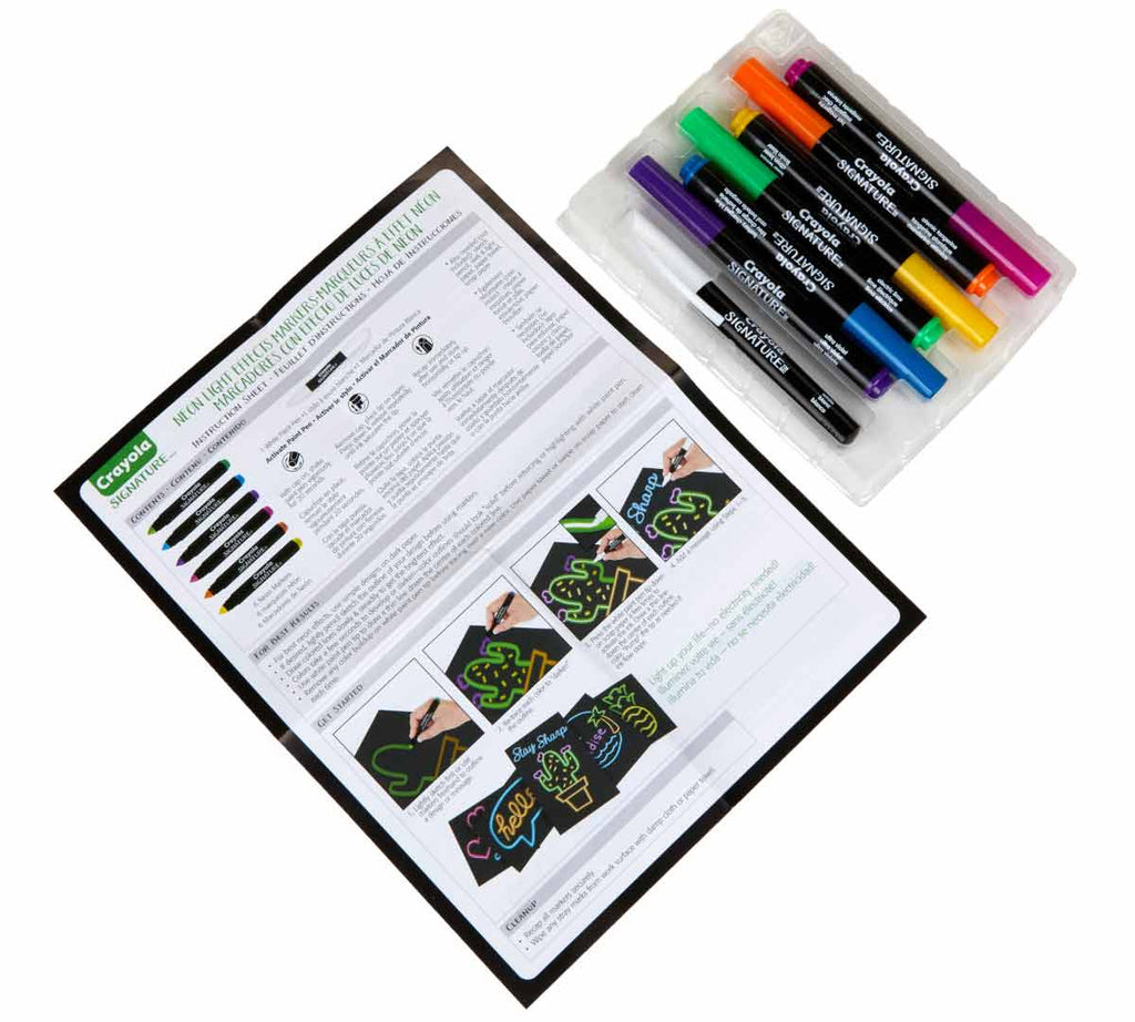 Signature Neon Light Effects Markers 6 Count