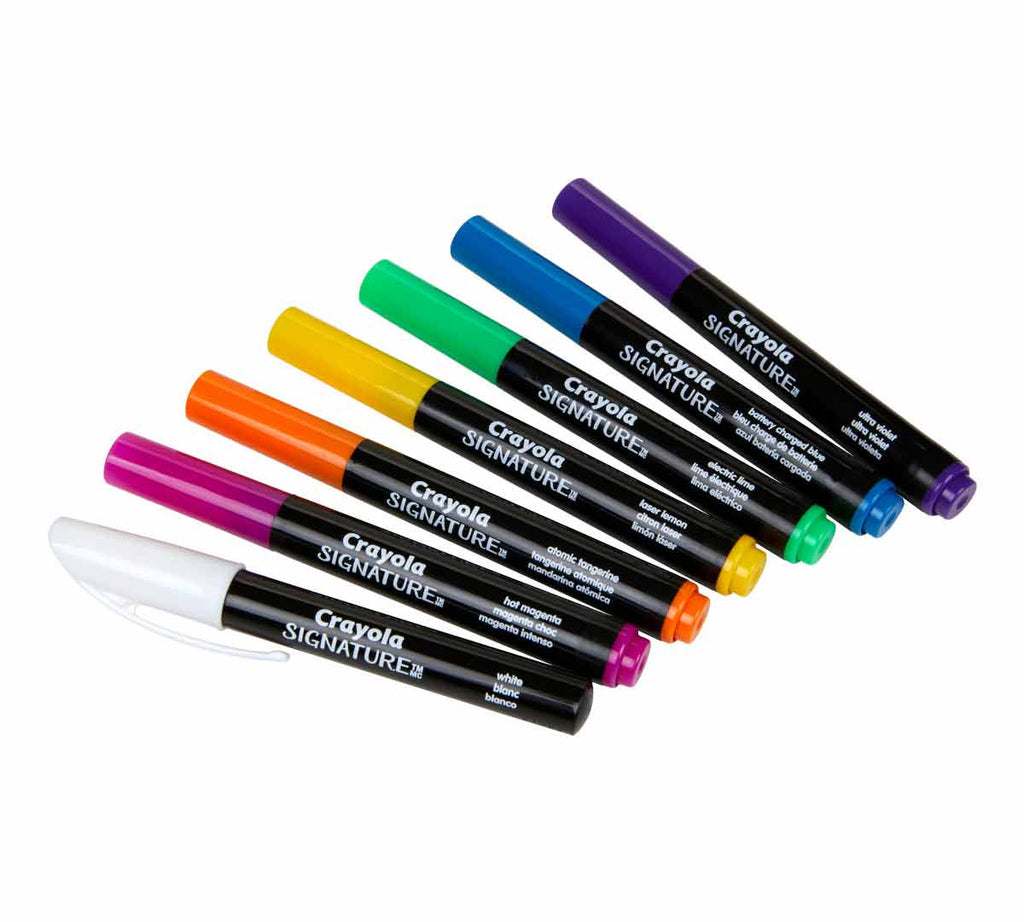 Signature Neon Light Effects Markers 6 Count