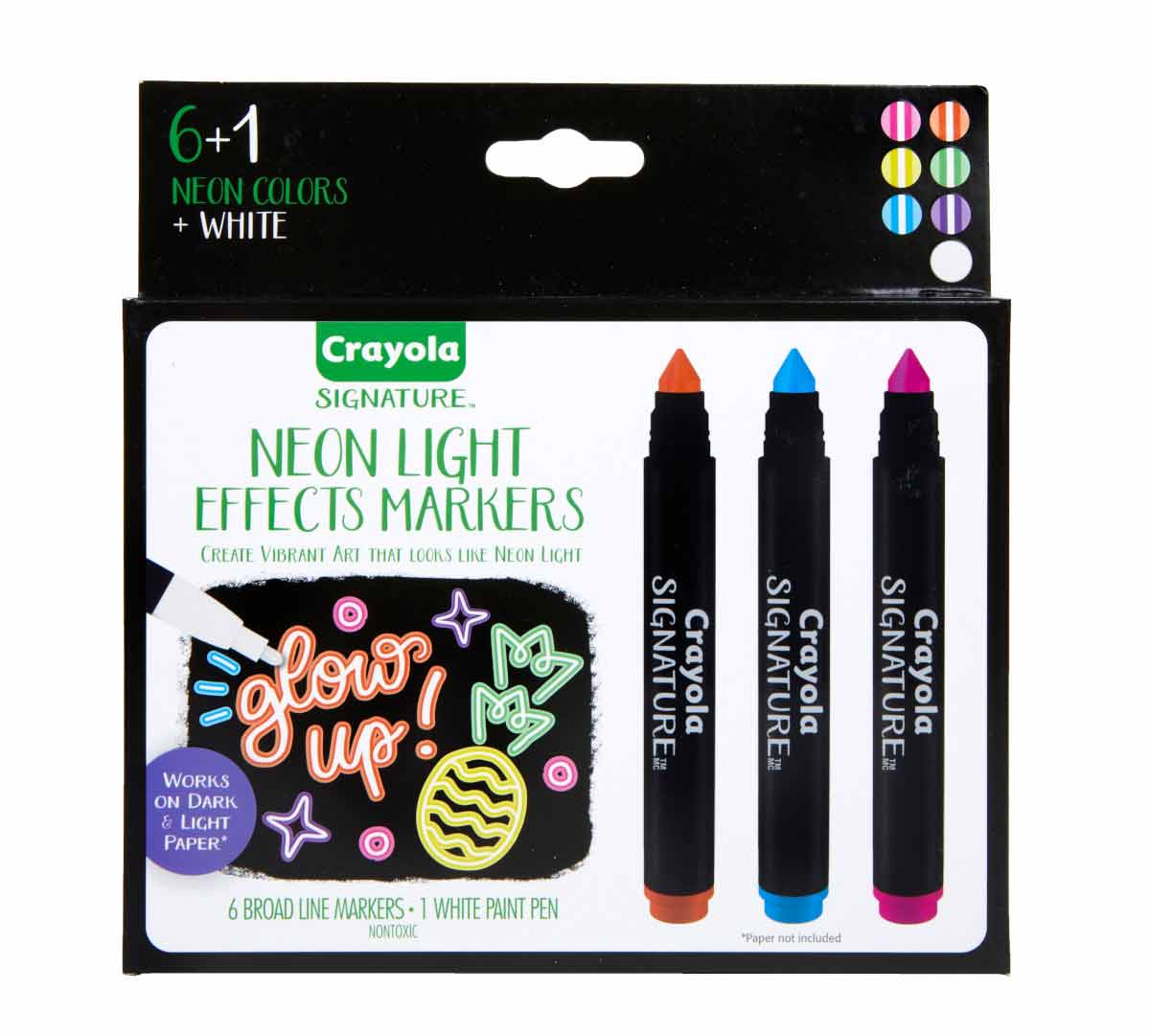 Signature Neon Light Effects Markers 6 Count