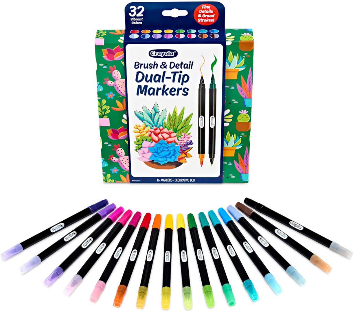 Brush &amp; Detail Dual Ended Markers 16 Count