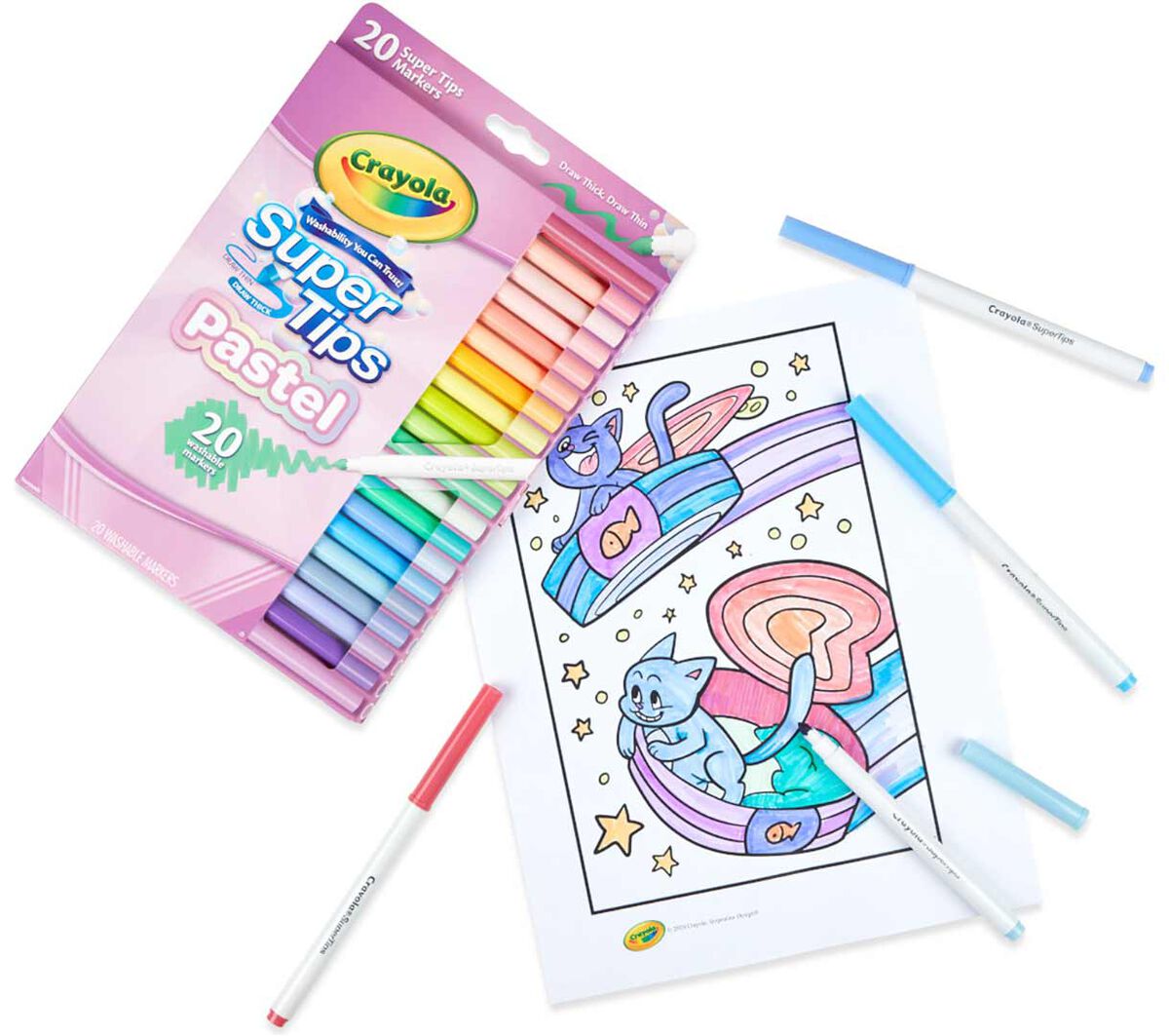 Washable Super Tips Pastel Markers 20 Count