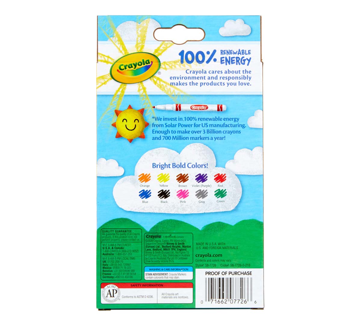 12 Box Classpack of 10 Count Classic Markers Fine Line