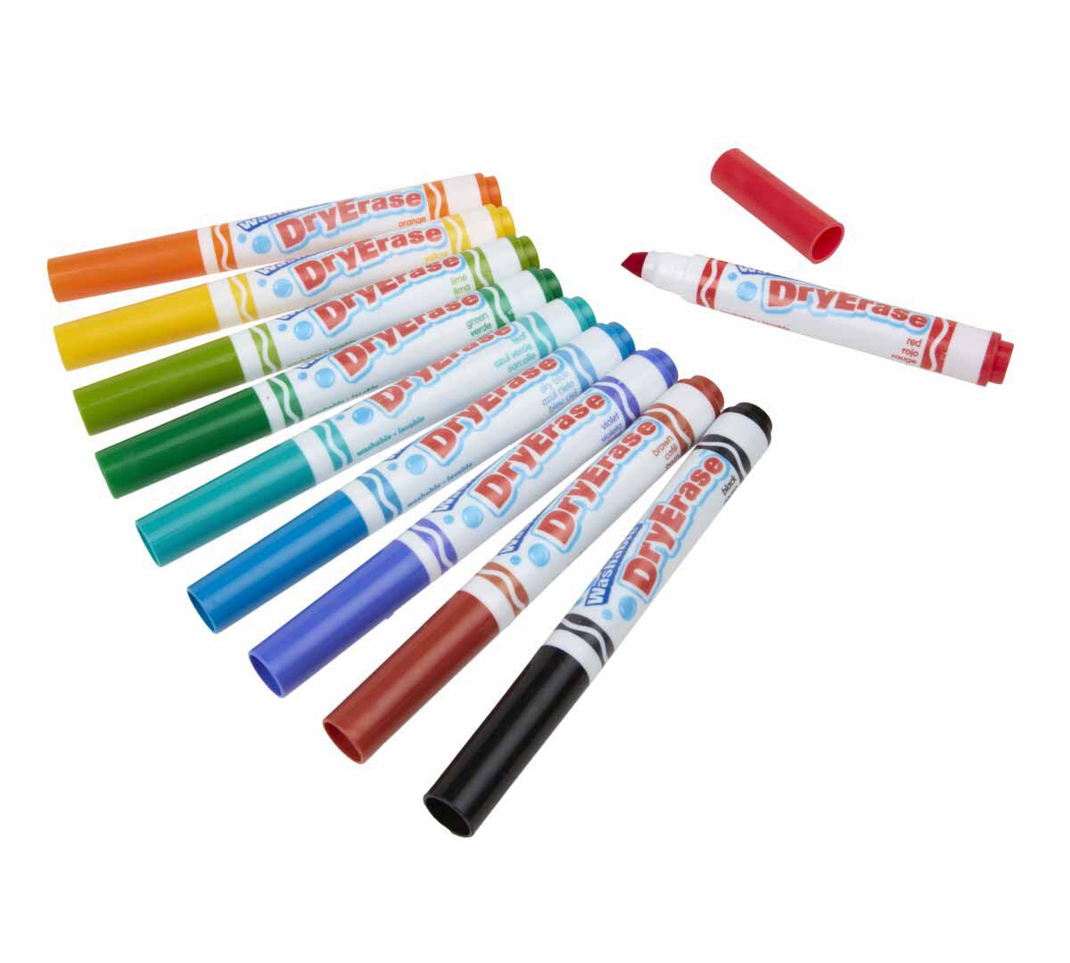 Washable Dry Erase Markers Wedge Tip 10 count