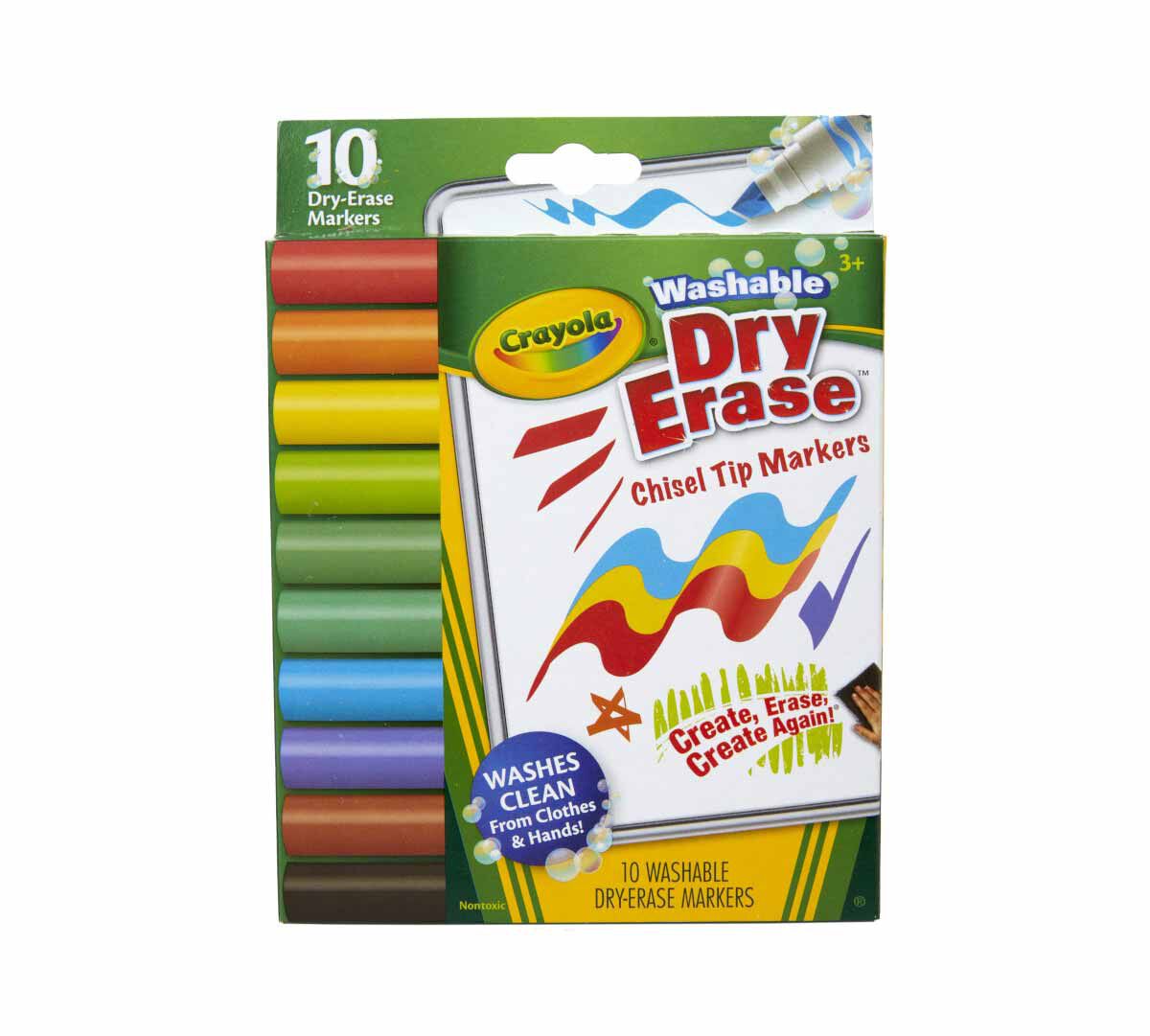 Washable Dry Erase Markers Wedge Tip 10 count