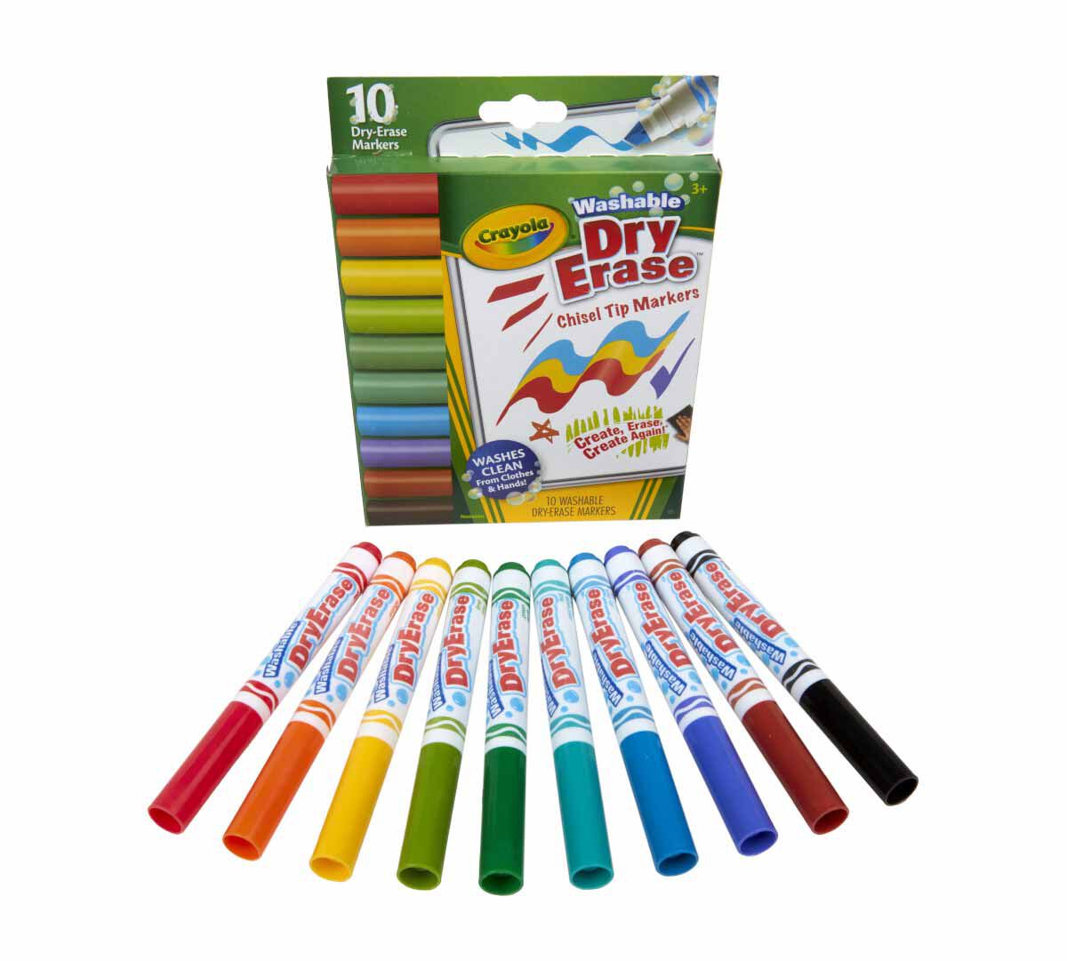 Washable Dry Erase Markers Wedge Tip 10 count