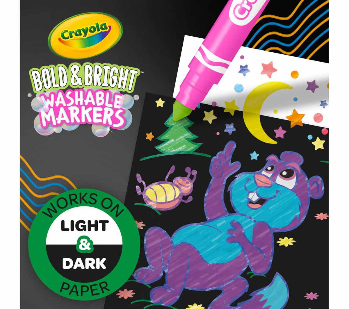 Bold and Bright Broad Line Washable Markers 10 Count