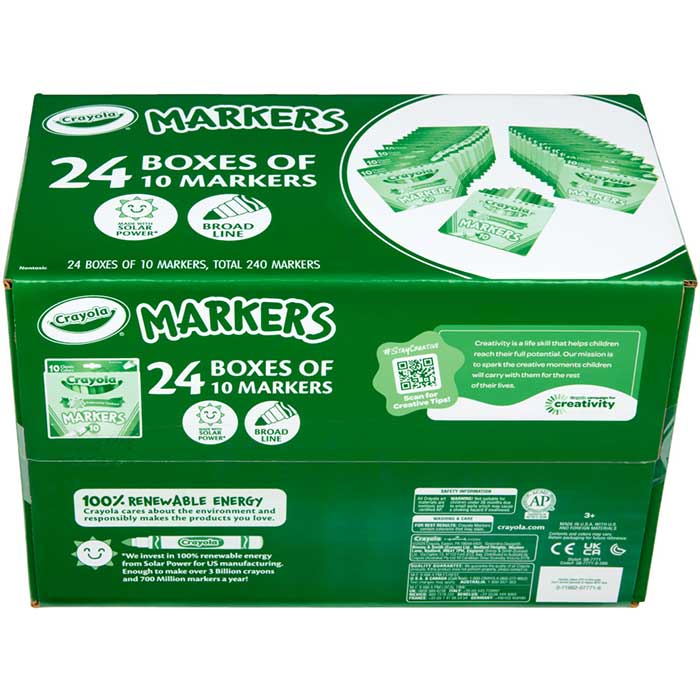 Bulk Marker Set 24 Boxes of 10 Colors