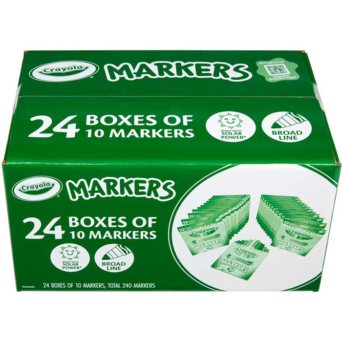 Bulk Marker Set 24 Boxes of 10 Colors