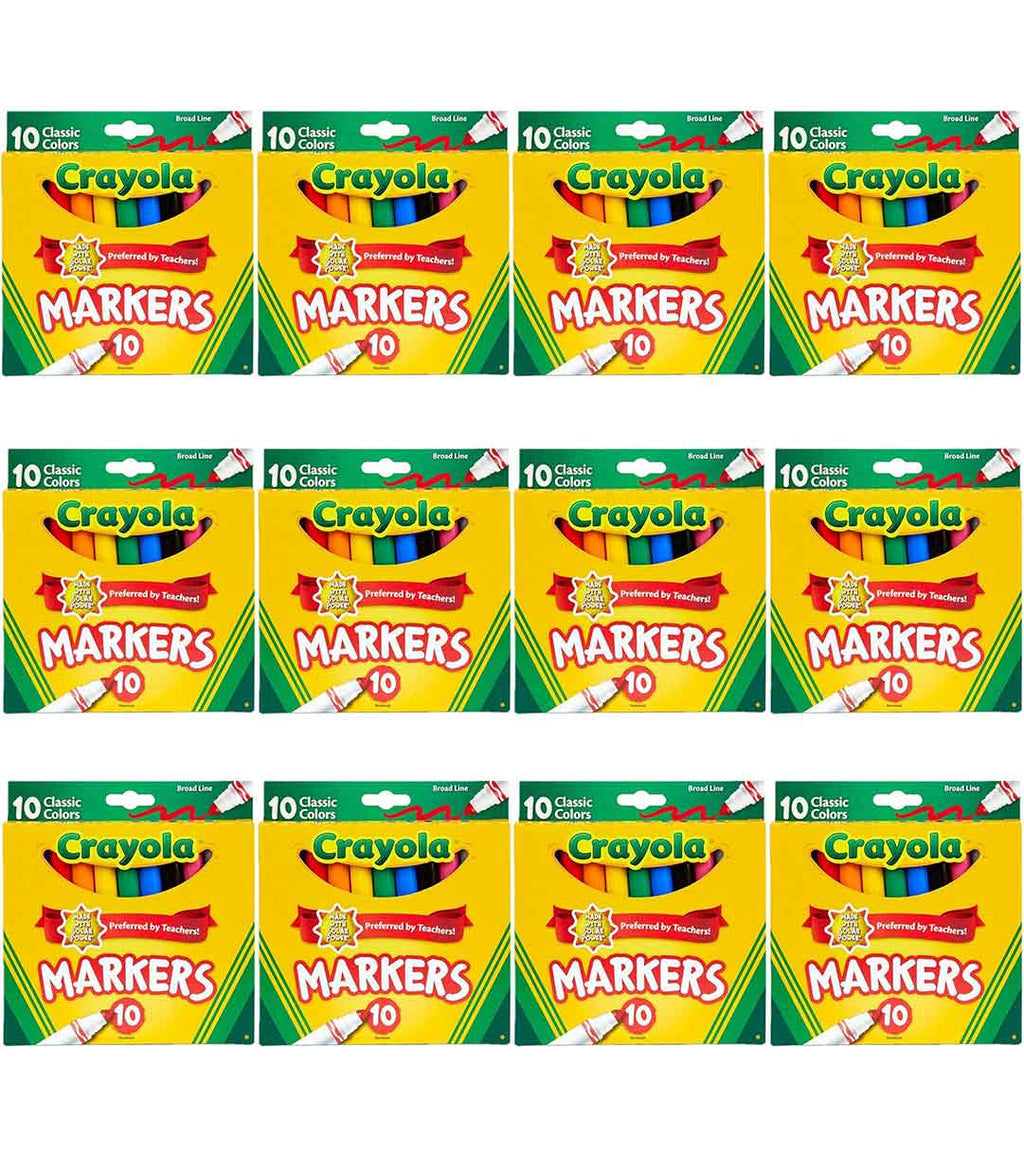 12 Box Classpack of 10 Count Classic Markers Broad Line