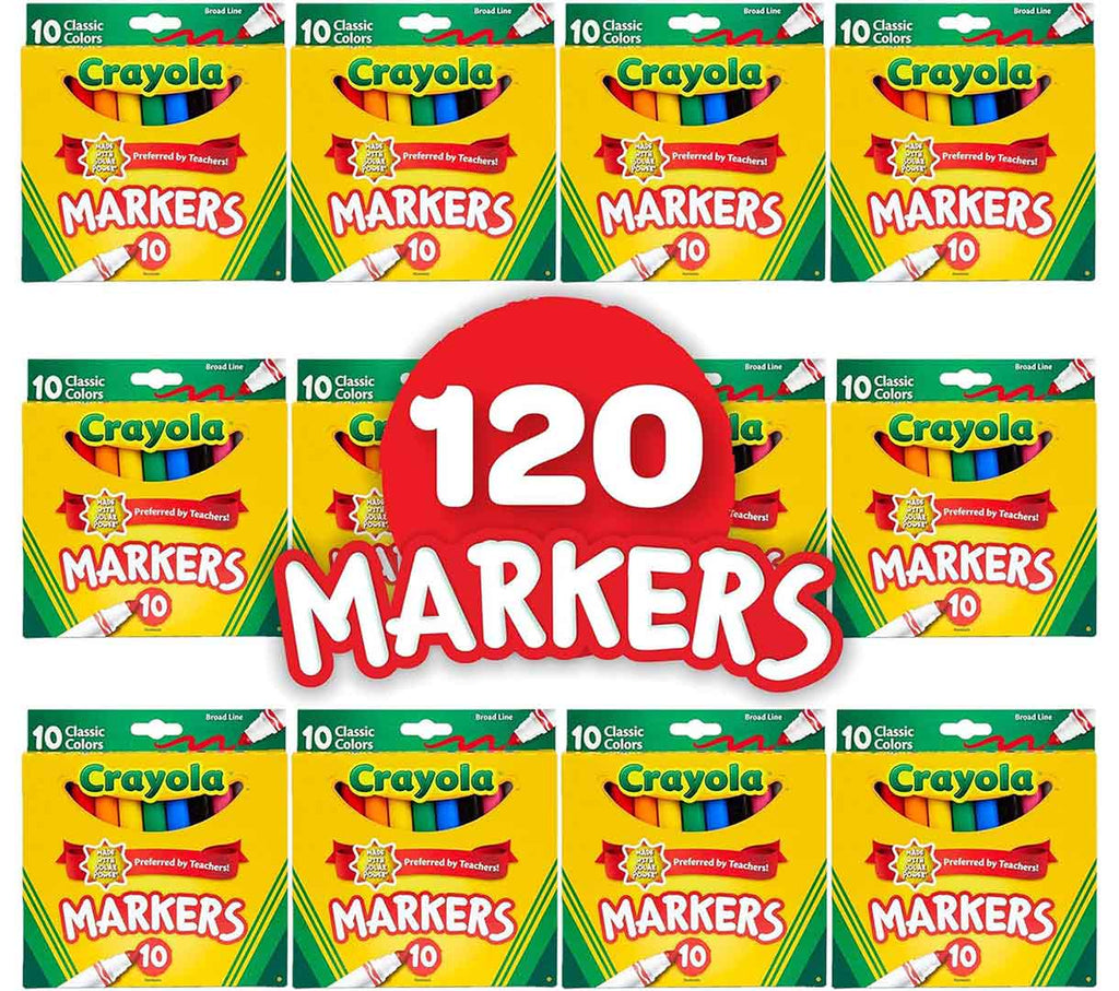 12 Box Classpack of 10 Count Classic Markers Broad Line