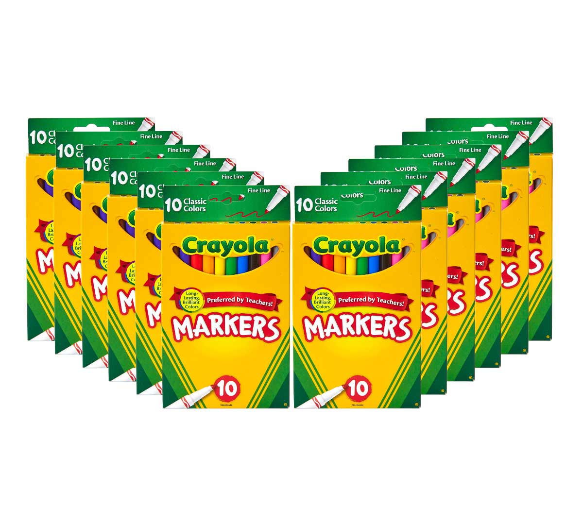 12 Box Classpack of 10 Count Classic Markers Fine Line
