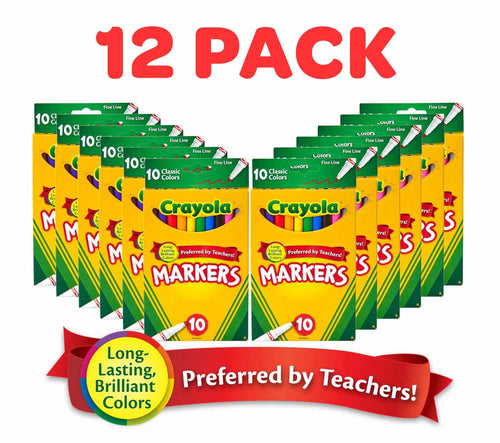 12 Box Classpack of 10 Count Classic Markers Fine Line