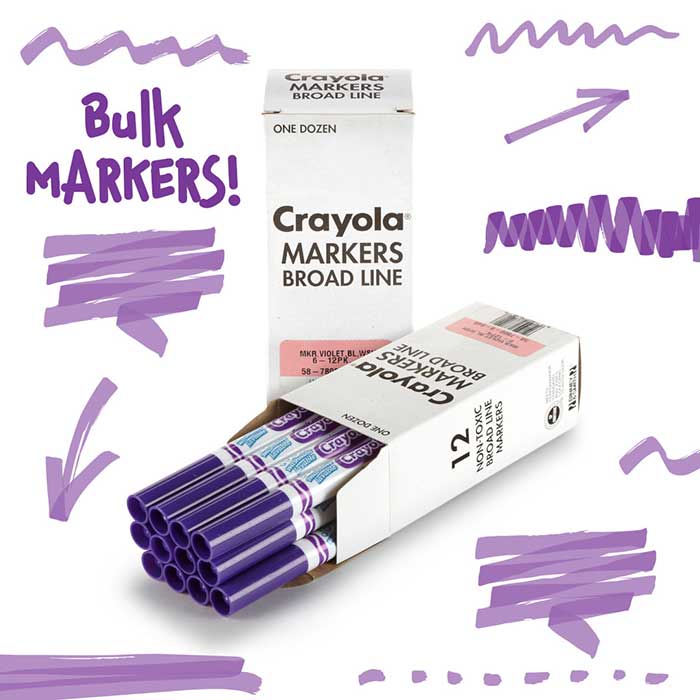 Single Color Ultra-Clean Washable Markers Conical Tip 12 Count-Choose Your Color