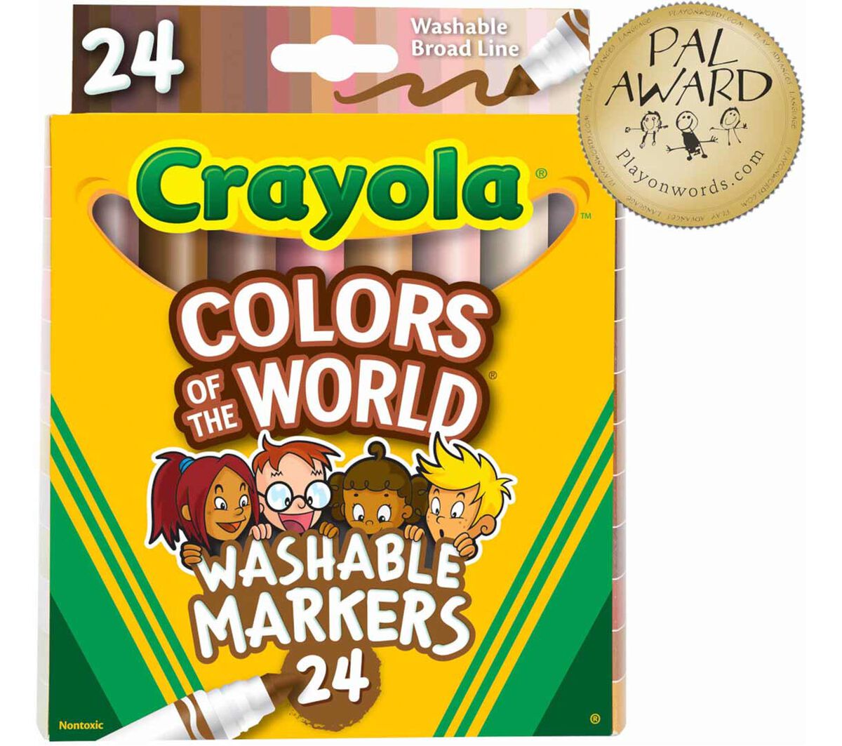 Colors of the World Washable Skin Tone Markers 24 Count