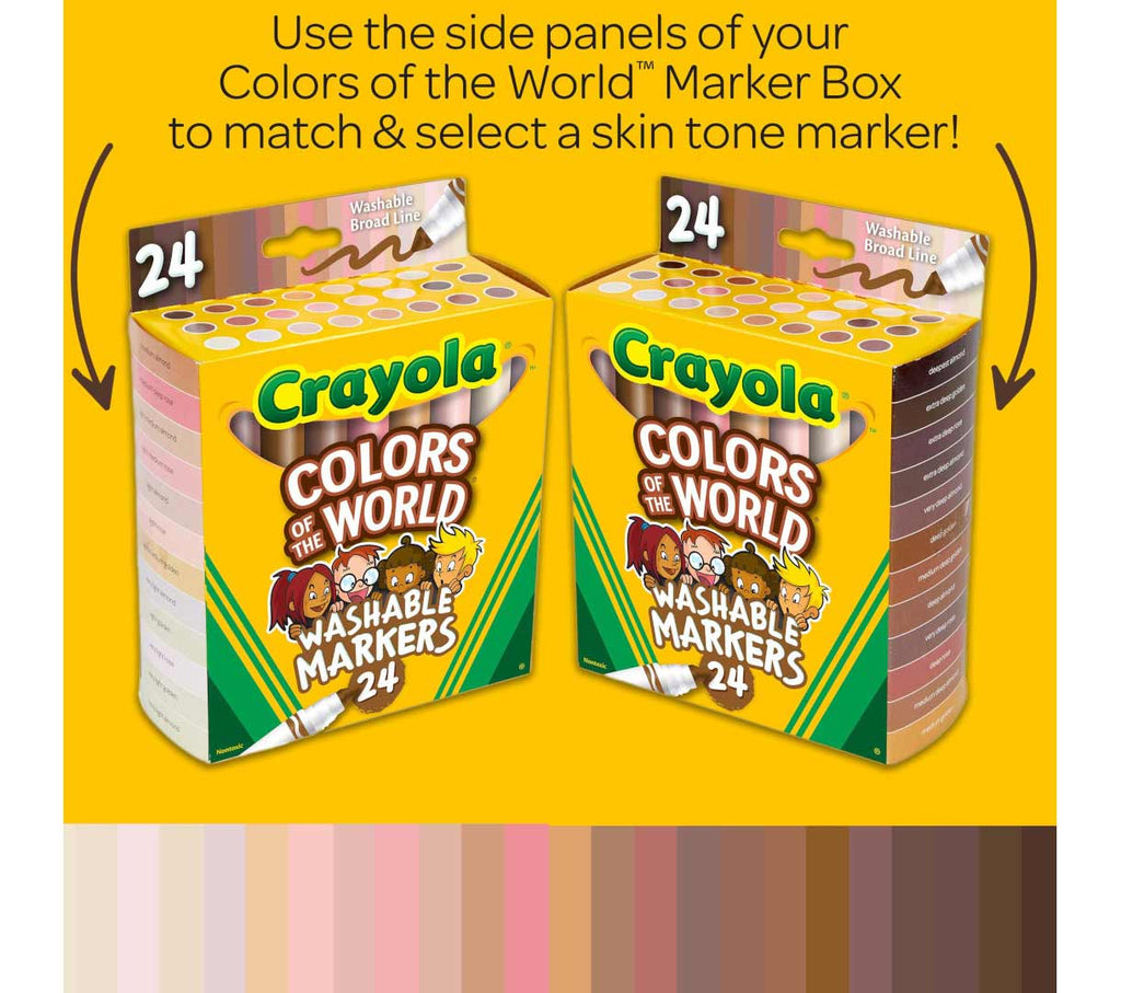 Colors of the World Washable Skin Tone Markers 24 Count