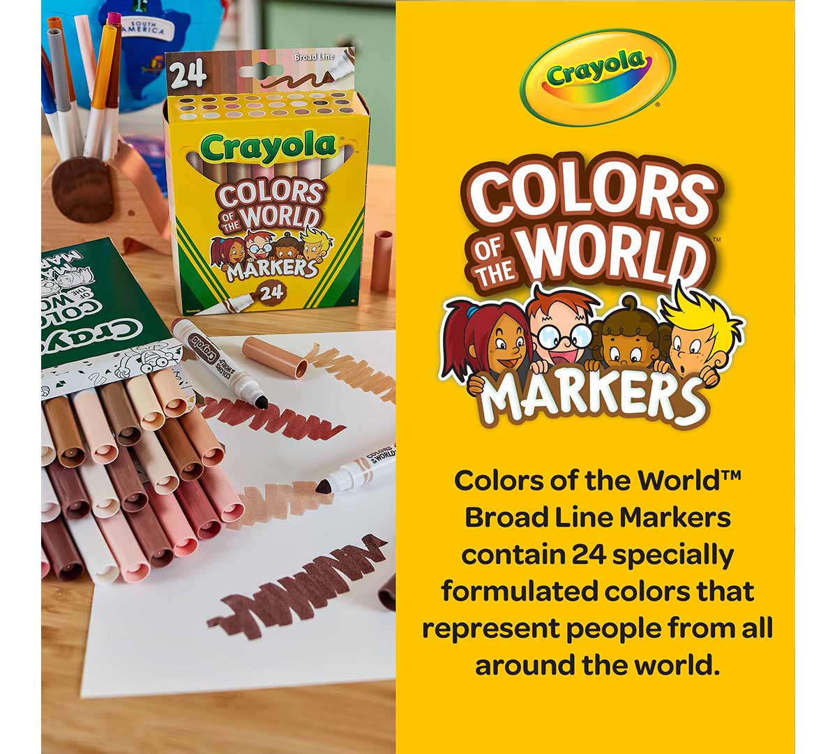 Colors of the World Bulk Marker Set 6 Boxes of 24 Count Markers