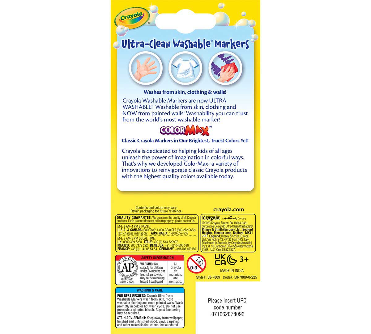 Ultra-Clean Washable Markers Fine Line Classic Colors 8 count