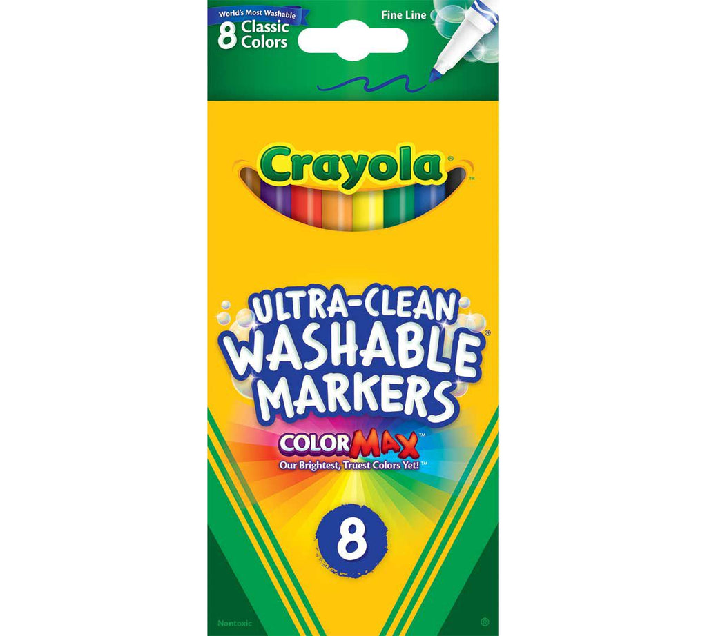 Ultra-Clean Washable Markers Fine Line Classic Colors 8 count