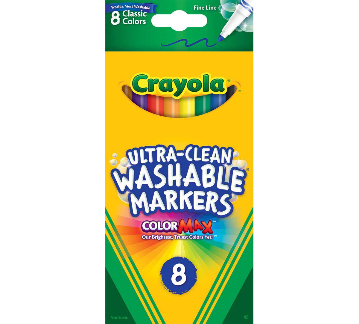 Ultra-Clean Washable Markers Fine Line Classic Colors 8 count
