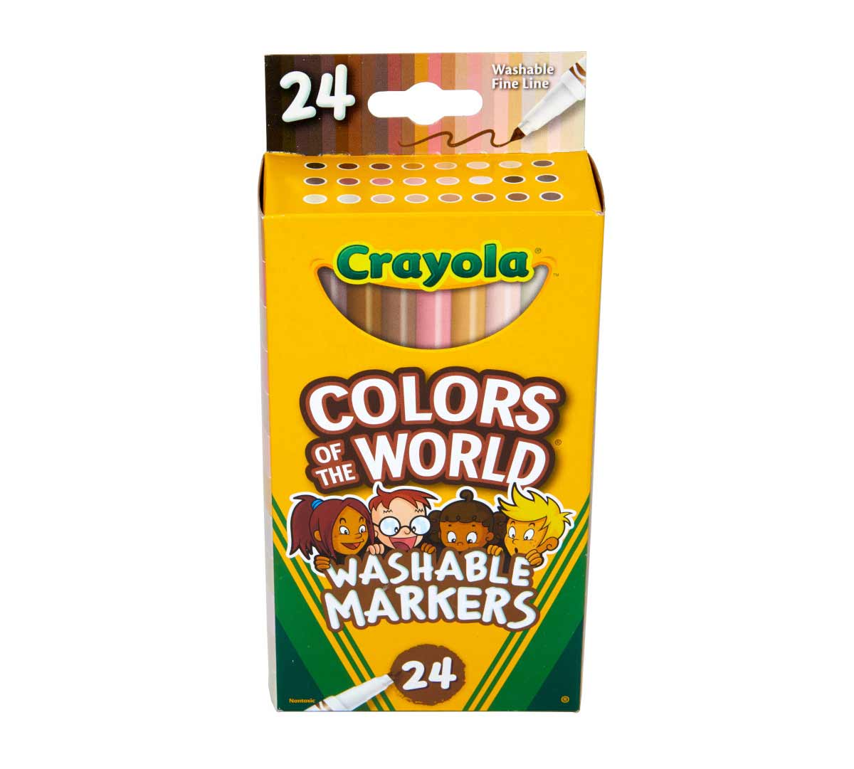 Colors of the World Fine Line Washable Skin Tone Markers 24 Count