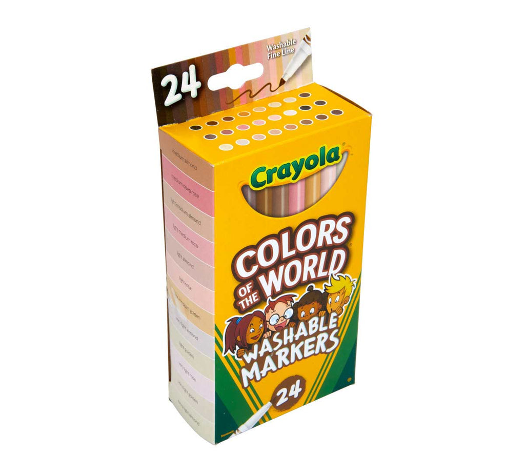 Colors of the World Fine Line Washable Skin Tone Markers 24 Count