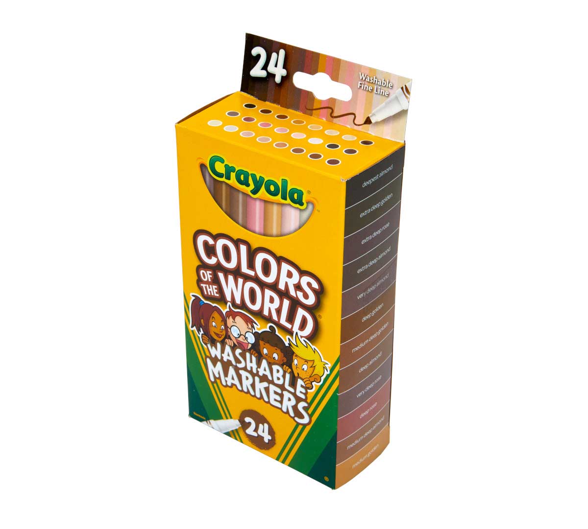Colors of the World Fine Line Washable Skin Tone Markers 24 Count