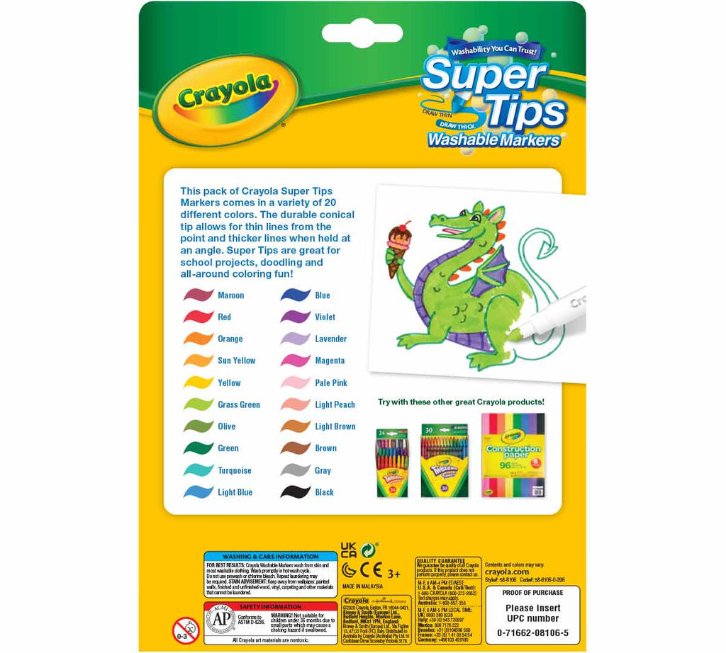 Washable Super Tips 20 count