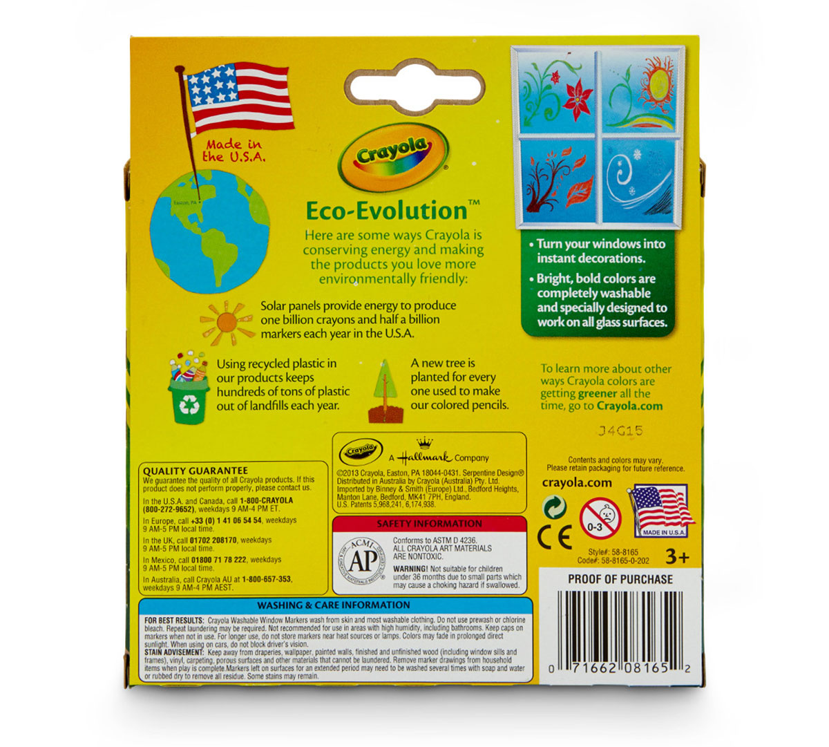 Washable Window Markers 8 Count