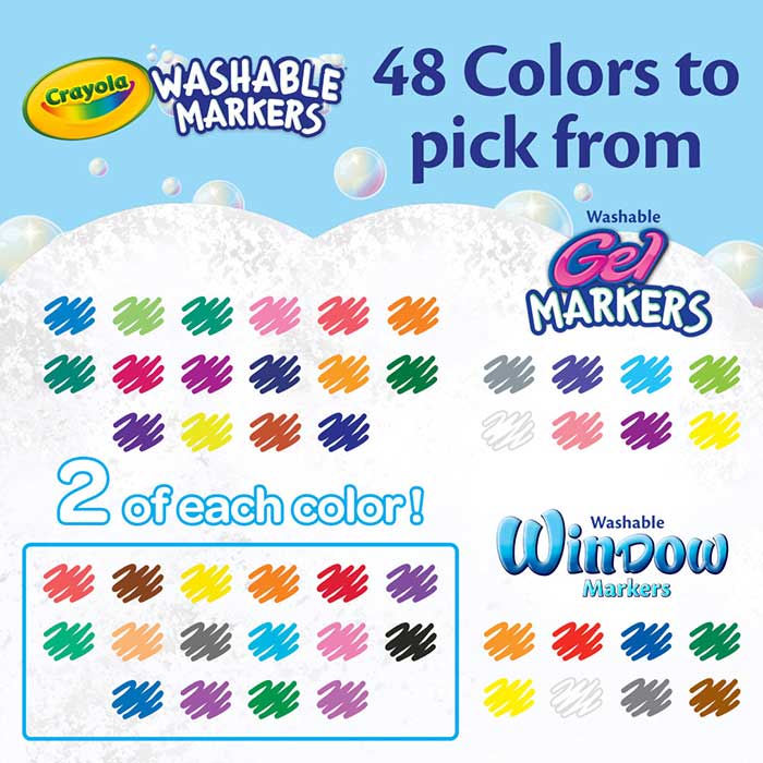 Washable Markers Variety Pack 64 Count