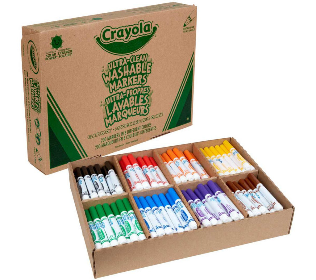 Ultra-Clean Washable Broad Line Markers Classpack 200 Count 8 colors
