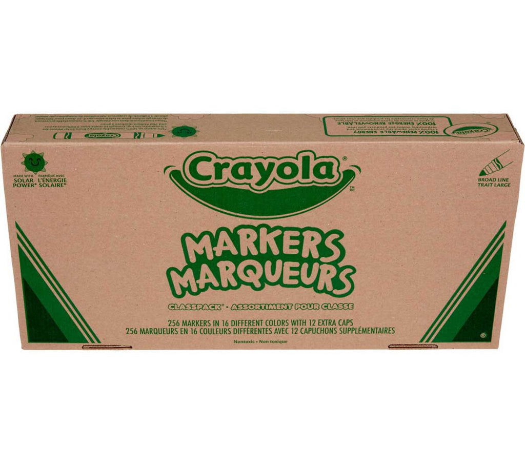 Crayola Broad Line Markers Classpack 256 Count 16 Colors