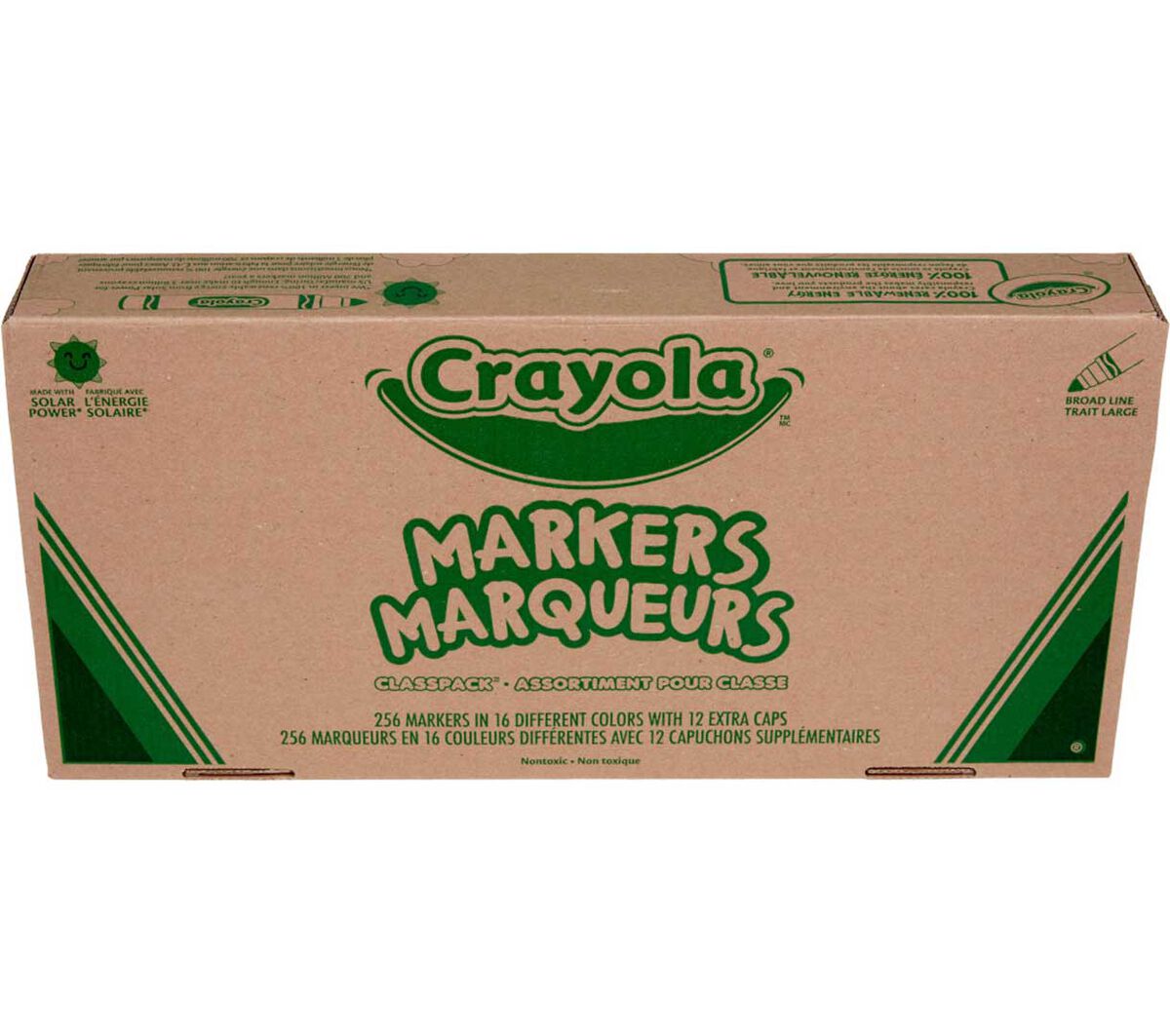 Crayola Broad Line Markers Classpack 256 Count 16 Colors