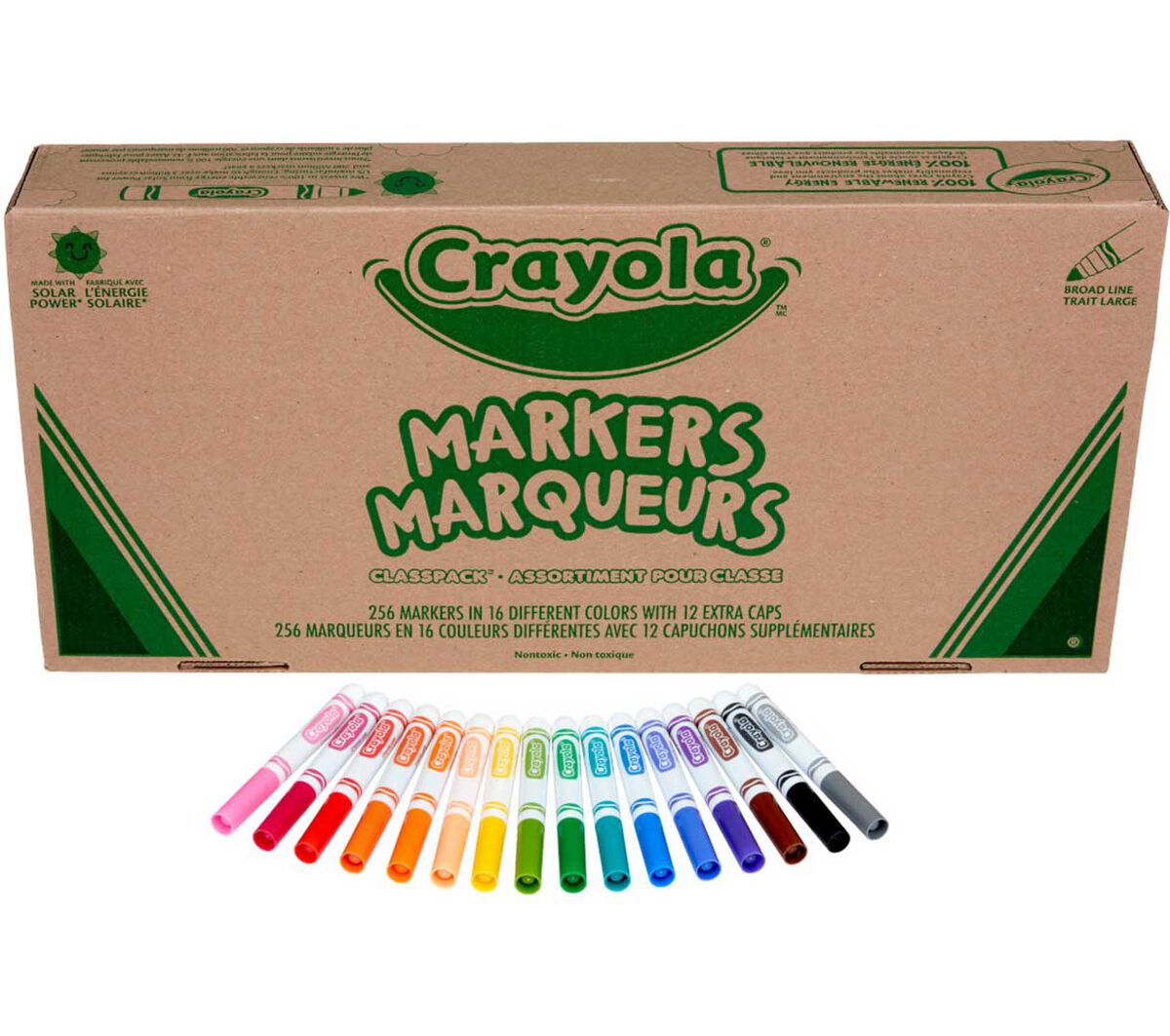 Crayola Broad Line Markers Classpack 256 Count 16 Colors