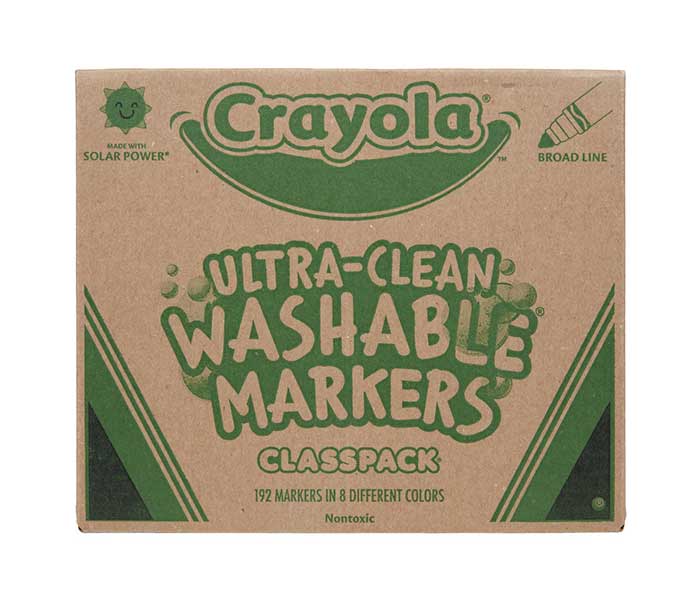 Ultra-Clean Washable Markers for Kids 192 Count 8 Colors