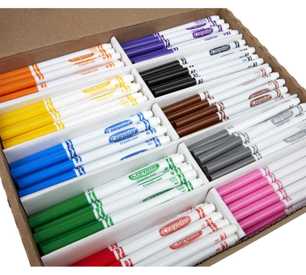 Crayola Fine Line Markers Classpack 200 Count 10 Colors